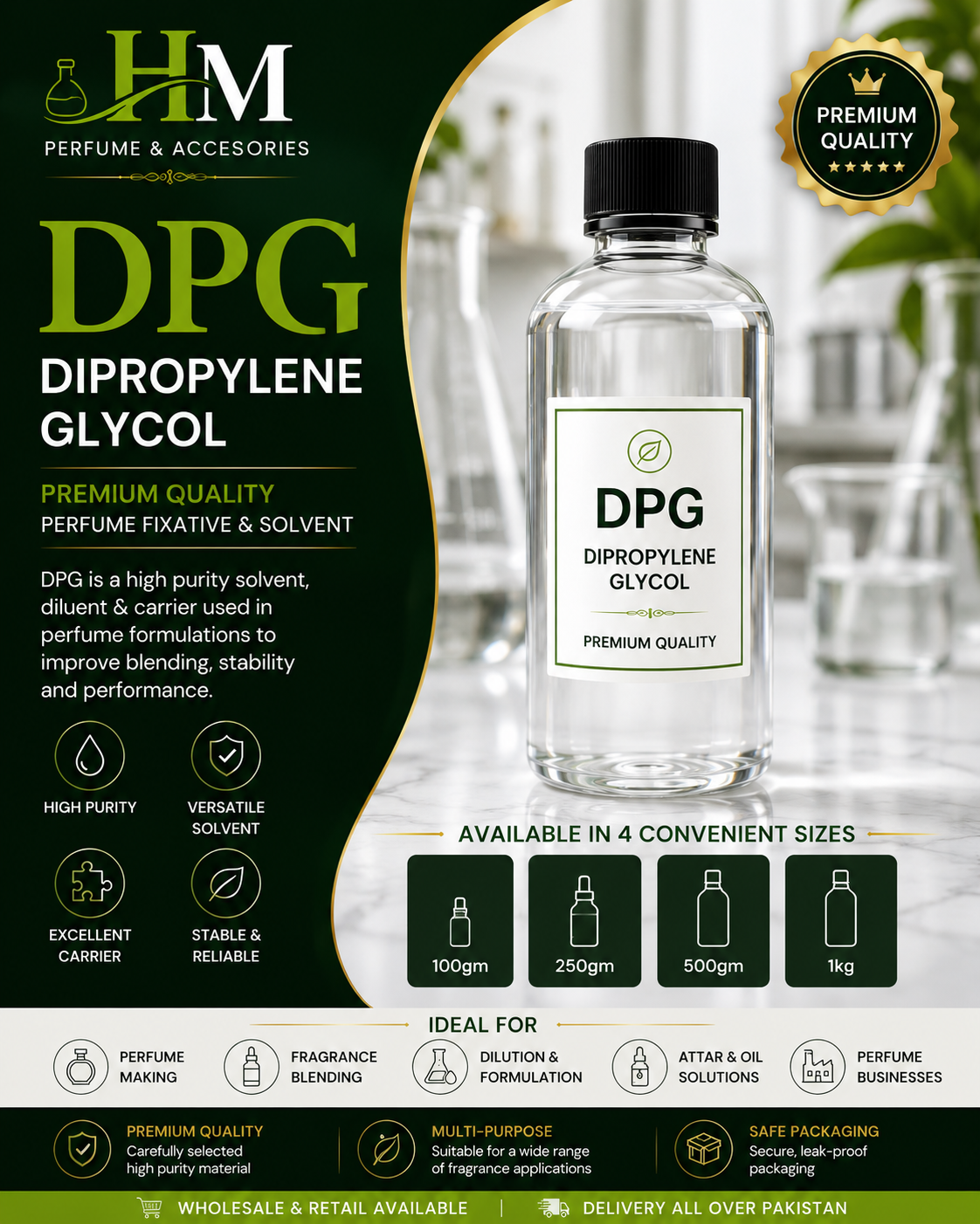 DPG | Perfume DPG (Dipropylene Glycol) | Perfume Fixative & Solvent& Solvent | HM Perfume