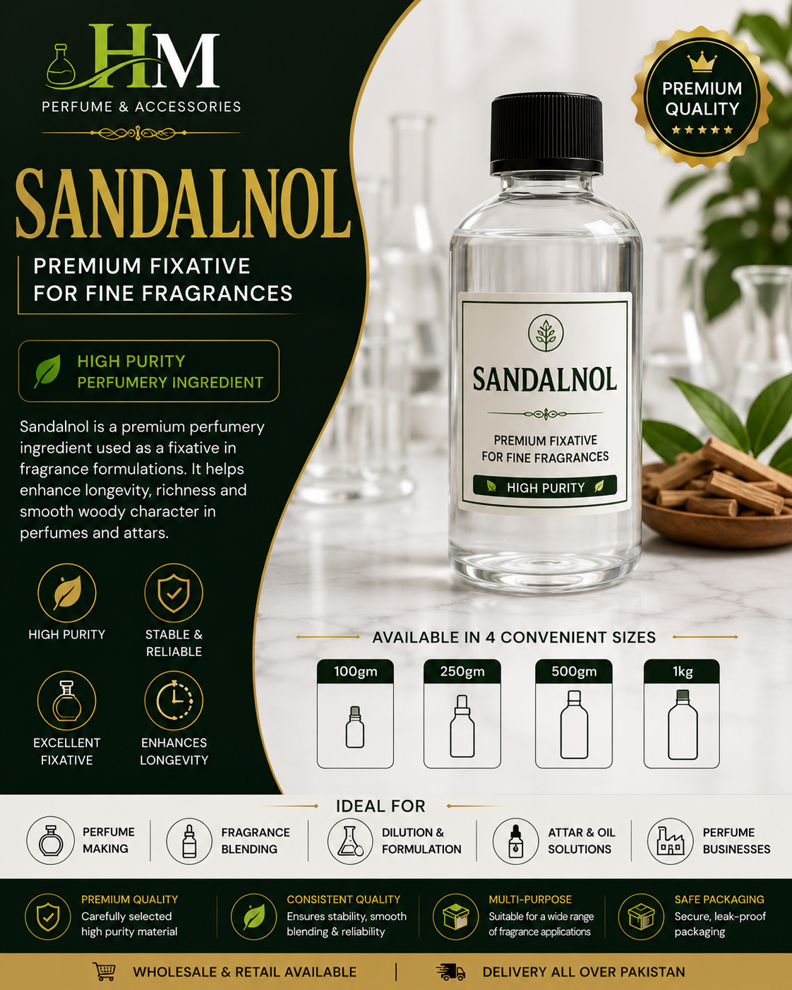 Sandalnol | Premium Perfume Fixative & Fragrance Ingredient