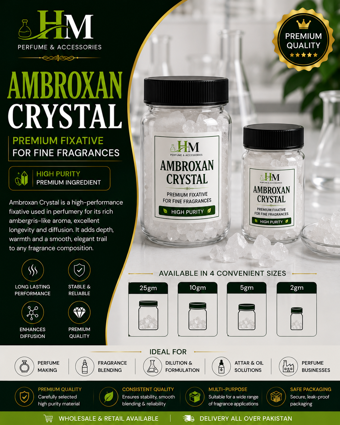 Ambroxan Crystal | Premium Ambergris-Type Perfume Ingredient