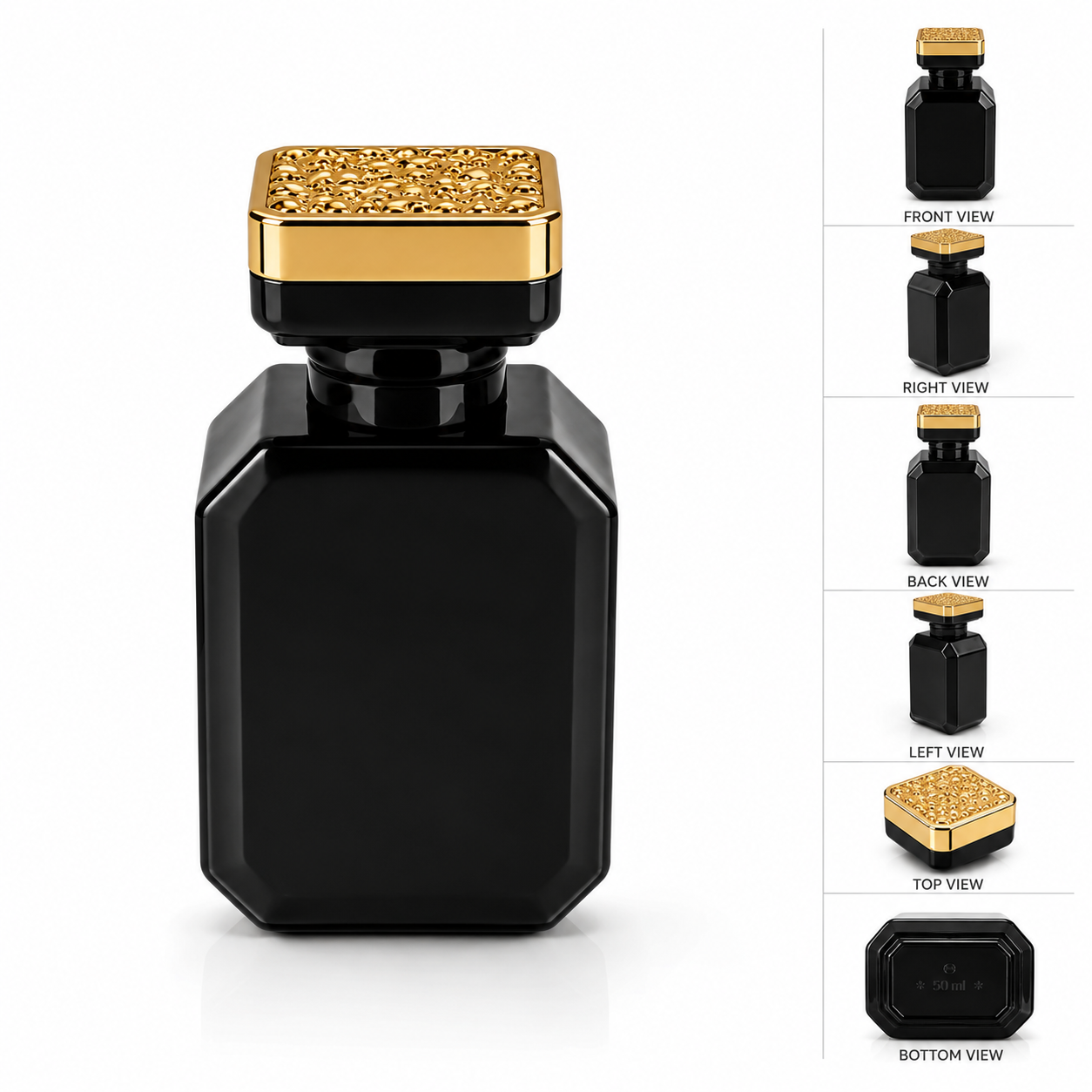 Black Kayali 50ml | Empty Perfume Bottle | Easy Crimp