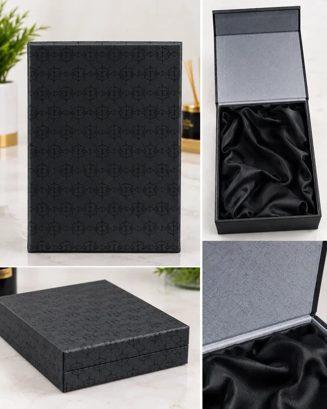 Magnetic Perfume Box for 50ml Perfume Bottle | Premium Perfume Packaging Box | Black